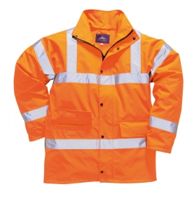Hi Vis Orange Waterproof Rail Coat