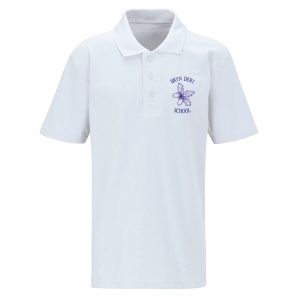 Bryn Deri Primary White Polo Shirt