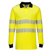 FR702 Hi Vis Flame Resistant Long Sleeve Polo Shirt