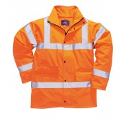 Hi Vis Orange Waterproof Rail Coat