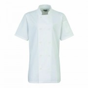 PR670 Lady's Short Sleeve Chef's Jacket